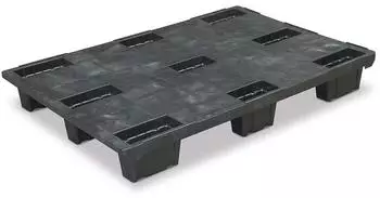 BRB Euro-Leichtpalette Kunststoff (PE) geschlossen, 1200x800x153mm, schwarz