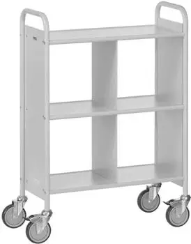 Fetra Bürowagen 150 kg mit 3 Böden und 1 Trennwand (4872)