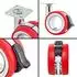 Sotech Möbelrolle Düsseldorf Ø75mm, Höhe 98,5mm, chrom/rot, 4er-Set