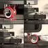 Sotech Möbelrolle Düsseldorf Ø75mm, Höhe 98,5mm, chrom/rot, 4er-Set