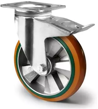 Contorion Lenkrolle mit Totalfeststeller ø125mm, Doppelkugellager (THP5EW0125BAY5D0N)