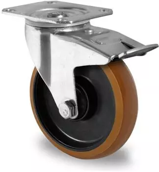 Contorion Lenkrolle mit Totalfeststeller N4B5 Kugellager ø100mm (TPP21W0100N4B5B34)