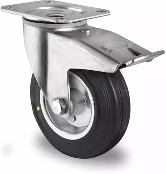 Contorion Lenkrolle mit Totalfeststeller ø125mm, Serie SWS4, el. leitfähig, Rollenlager (TBP35W0125SWS4R0NE)