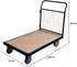 Proregal Plattformwagen mit abnehmbaren Gitterwänden 400kg, schwarz (104x135x67cm)