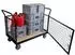 Proregal Plattformwagen mit abnehmbaren Gitterwänden 400kg, schwarz (104x135x67cm)