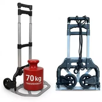 Relaxdays Sackkarre klappbar, bis 70kg, schwarz/silber