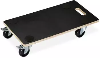 Relaxdays Transportroller mit Bremse 400kg, 4 Rollen, 10er-Set (10031084_0)
