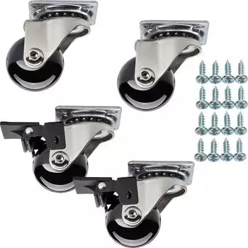 Sotech SWIFT M&ouml;belrollen 4er-Set, &Oslash; 35-75mm, 140kg, 2x mit Bremse