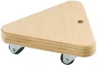 D&Ouml;RNER + HELMER Dreiecksroller mit Multiplexplatte 135 x 135 x 135 mm 100 kg