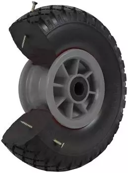 Baumarktplus Sackkarrenrad PU-Vollgummi 260x85mm 3.00-4, Nabenlänge 75mm