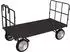 VARIOfit Handpritschenwagen mit 2 Rohrgitterwänden, 1000kg, RAL 7016 (zu-42131/AG)