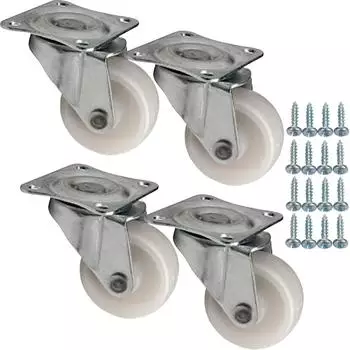 Sotech Möbelrollen MAINZ Ø38mm weiß, 4er-Set, bis 60kg