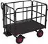 VARIOfit Handpritschenwagen mit 4 Rohrgitterwänden, 700kg, RAL 7016 (zu-45102/AG)