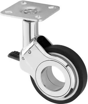 Sotech M&ouml;belrolle Berlin verchromt mit Bremse &Oslash;60mm (129918)