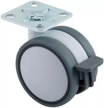 Sotech Hamm M&ouml;belrolle &Oslash;63mm mit Bremse, Anschraubplatte 47x47mm (133240)