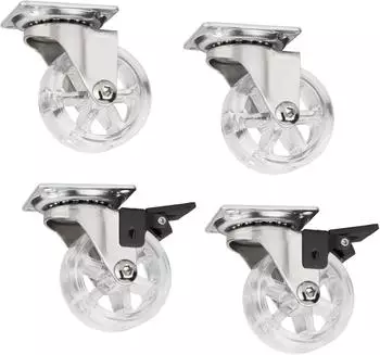 Sotech RAPID M&ouml;belrollen &Oslash; 50mm transparent, 4er Set (132497)