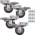 Sotech Ulm Möbelrollen Ø50mm braun mit Bremse, 4er-Set (160kg)