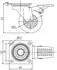 Sotech Ulm Möbelrollen Ø50mm braun mit Bremse, 4er-Set (160kg)