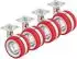 Sotech Möbelrolle Düsseldorf Ø75mm, Höhe 98,5mm, chrom/rot