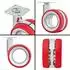 Sotech Möbelrolle Düsseldorf Ø75mm, Höhe 98,5mm, chrom/rot