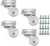 Sotech KIEL Möbelrollen Ø35mm transparent, ohne Bremse, 4er-Set (100kg)