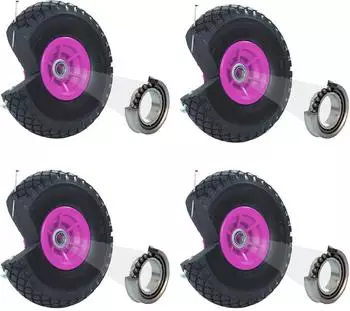 Trutzholm Sackkarrenrad PU pannensicher 260x85mm pink, 4er-Set (24346902)