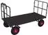VARIOfit Handpritschenwagen mit 2 Rohrgitterwänden 1540x800mm, 1000kg, RAL 7016 (zu-42162/AG)