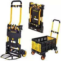 Stanley Sackkarre und Einkaufskiste Set - 2in1 Transportwagen 137 kg - Faltbare