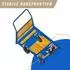 Proregal Transportwagen 180kg Traglast, hellblau (PR_RAD303)