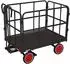 VARIOfit Handpritschenwagen mit 4 Rohrgitterwänden, 700kg, RAL 7016 (zu-45121/AG)
