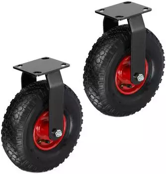 Relaxdays Bockrolle 3.00-4, bis 120kg, luftbereift, 2er-Set