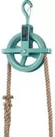 Baurolle Seilraddurchmesser 190mm m.Hakensicherung u.Kreuzb&uuml;gel BRAUN