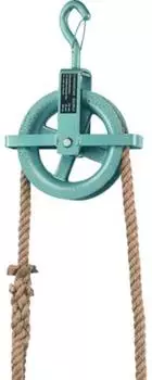 Braun Baurolle Seilrad-&Oslash; 190mm mit Hakensicherung und Kreuzb&uuml;gel (70127EAN)
