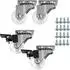 Sotech SWIFT Möbelrollen-Set 4er, Ø35mm, transparent, 140kg, 2x mit/2x ohne Bremse