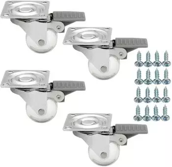 Sotech M&ouml;belrolle KIEL &Oslash;35mm transparent mit Bremse, 4er-Set (100kg)