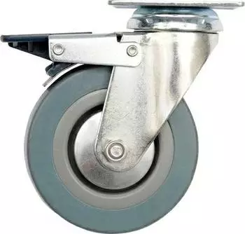 TOYA Schwenkrad mit Bremse, graues Gummi, 50mm (WU_638555)