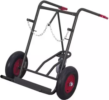 VARIOfit Stahlflaschenkarre 2 Flaschen 40-50L RAL 7016 (fk-1303/AG)
