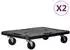 vidaXL Transporthilfen 58x38x12cm Polypropylen, schwarz, 2er-Set