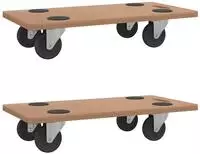 vidaXL Rollbretter 2 Stk. Rechteckig Holzwerkstoff