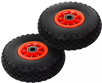 vidaXL Sackkarre-R&auml;der massiv PU 3,00-4 (260x85), 2 St&uuml;ck (142971)