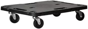 vidaXL Transportwagen 3 Stk. schwarz 58x38x12cm Polypropylen