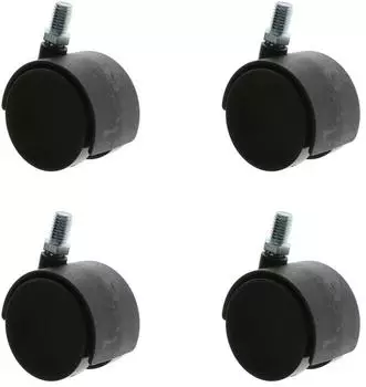 MS Beschl&auml;ge M&ouml;belrolle Hartboden &oslash;60mm Kunststoff schwarz (1501-Rolle-HAN)