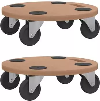 vidaXL Transportroller rechteckig Holzwerkstoff, 2 Stk. (154887)