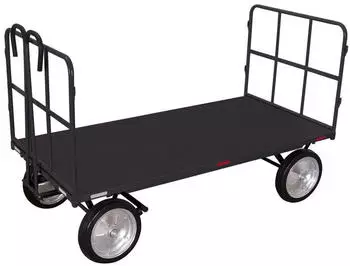 VARIOfit Handpritschenwagen mit 2 Rohrgitterw&auml;nden, RAL 7016 (zu-42161/AG)