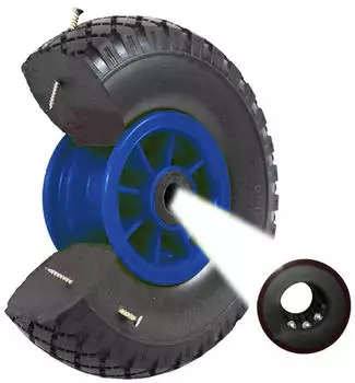 Baumarktplus Sackkarrenrad Vollgummi 260x85mm 3.00-4 (24306)