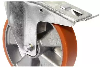 BS Rollen Prothane® Lenkrolle mit Feststeller, Polyurethan, Ø125mm, 300kg (LSS420.B90.125)