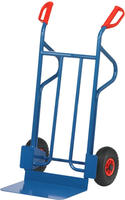 Fetra B1216L, Fetra Stahlrohrkarre mit Luftbereifung H&ouml;he 1200mm, Schaufel 300x480mm