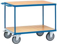 Fetra 2402, Fetra Tischwagen mit Holzwerkstoffplatten 2 Etagen 1000x700mm Ladefl&auml;che