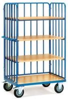 Fetra Etagenwagen, Tragl. 500kg, 4 Etage(n), Ladefl. LxB 1000x600mm, Holzb&ouml;den,