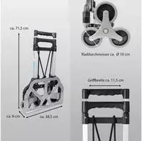 Alu Treppensteiger Sackkarre 70 Kg Klappbar Extra Hoch 109 Cm